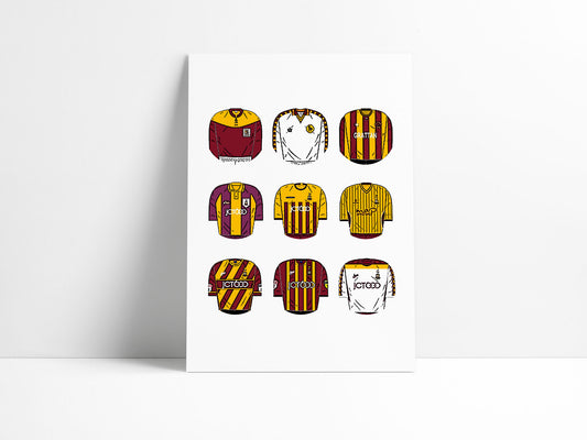 Bradford City Classic Football Kits