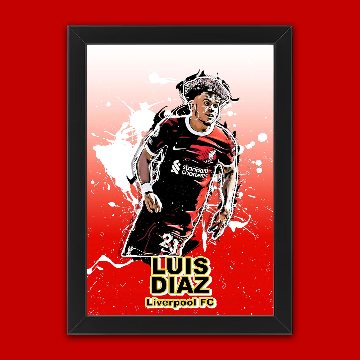 Luis Diaz Gradient Design - Liverpool Print
