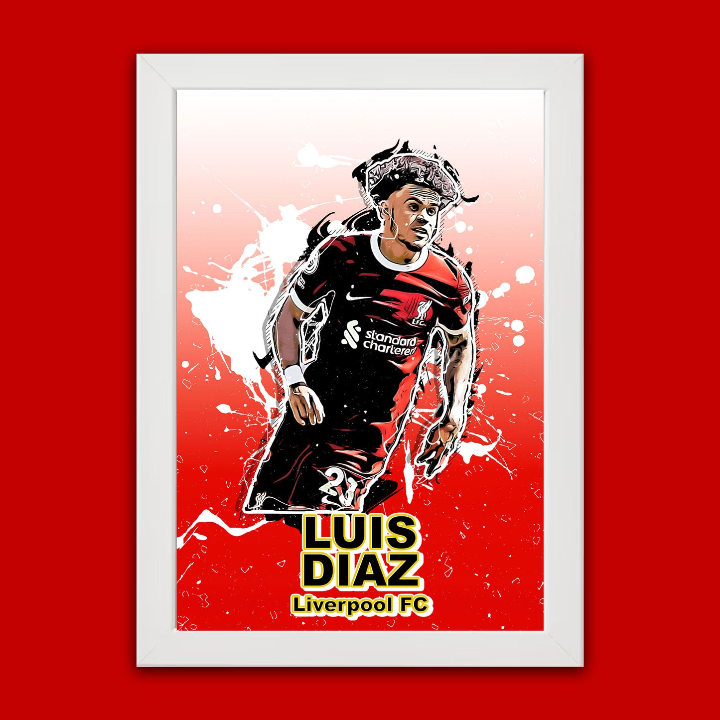 Luis Diaz Gradient Design - Liverpool Print