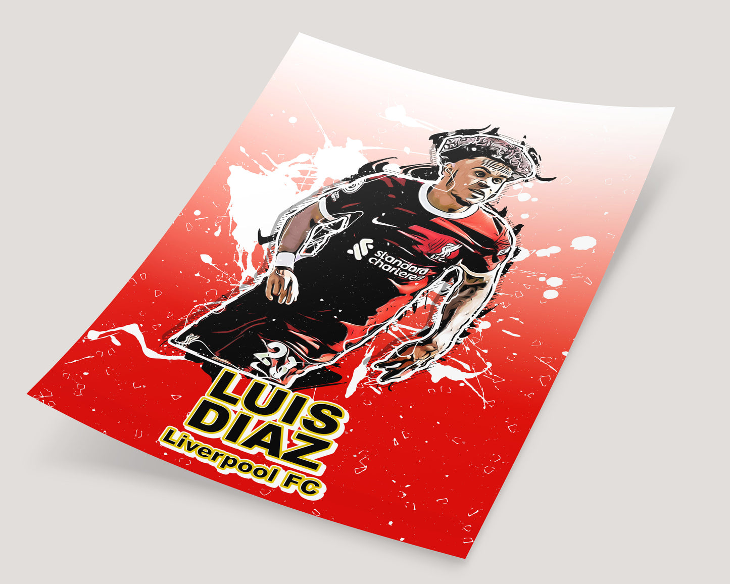Luis Diaz Gradient Design - Liverpool Print