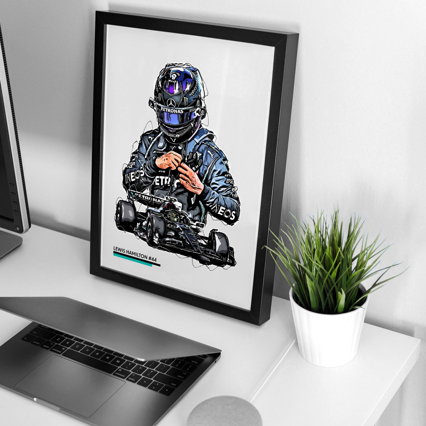 Lewis Hamilton F1 Print - Number 44