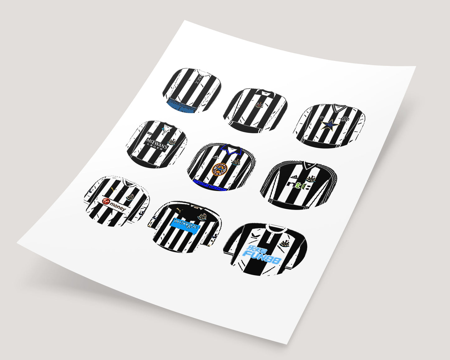 Newcastle United Classic Football Kits