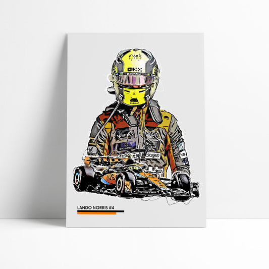 Lando Norris F1 Print - Number 4