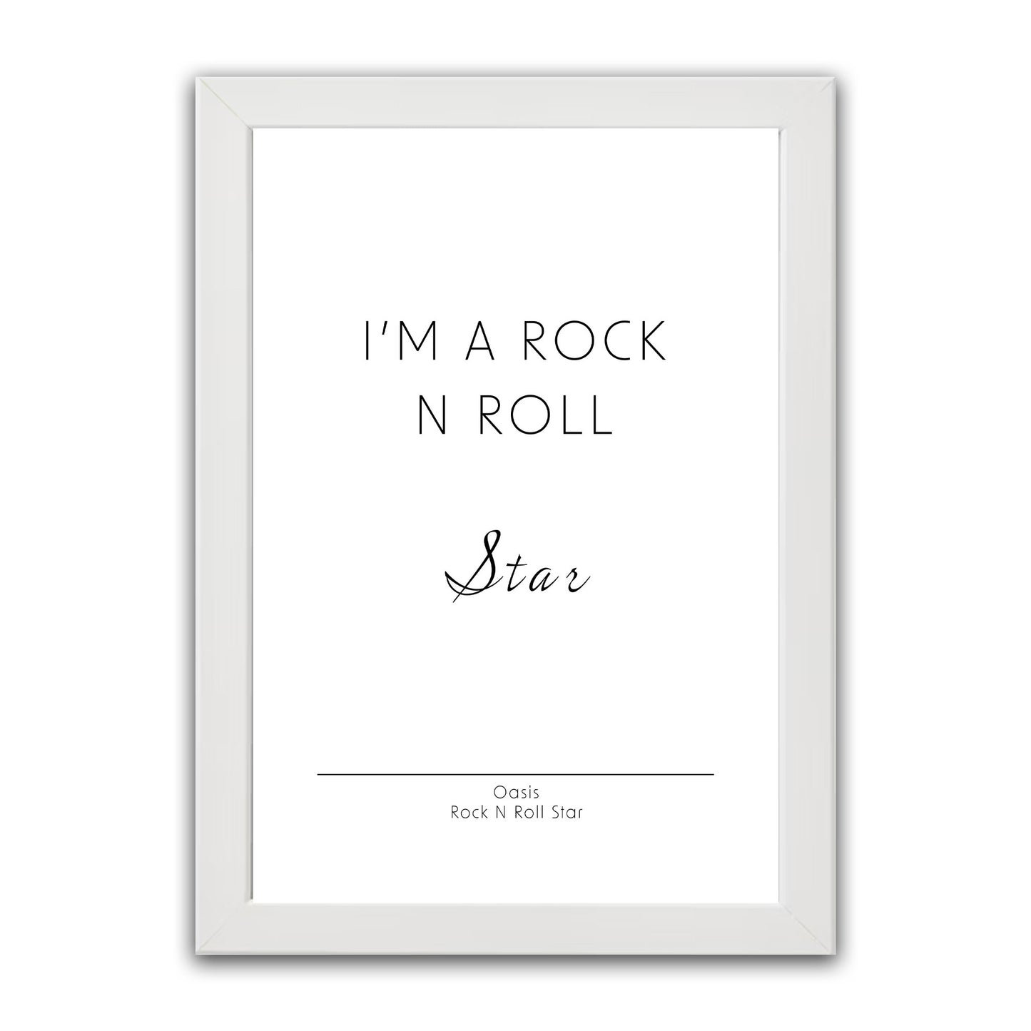 Oasis - Rock n Roll Star Print