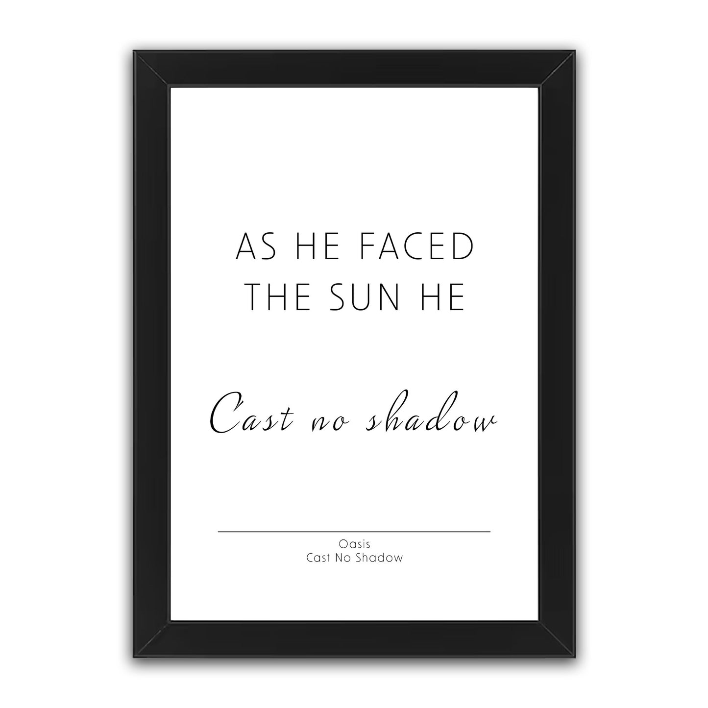 Oasis - Cast No Shadow Print