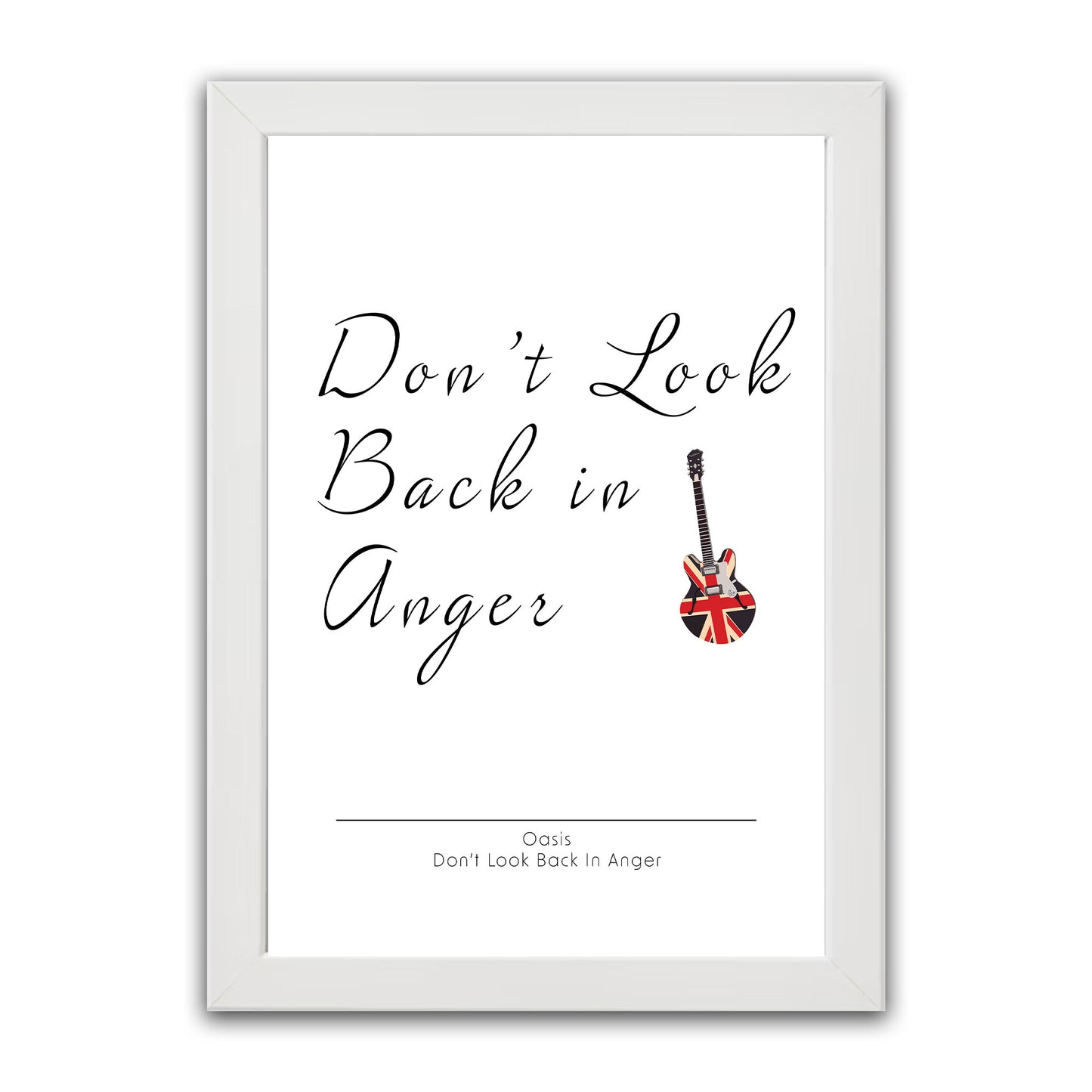 Oasis - Don't Look Back in Anger with guitar Print